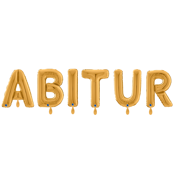 Folienballon - Buchstaben ABITUR - Gold - XL - 66 cm /...