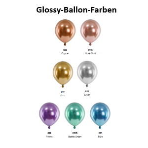 Latex-Luftballon - Glossy - 12 cm (lose)