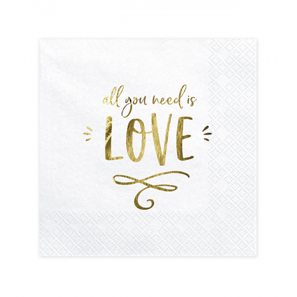 Servietten Trend All you need is love 33x33cm