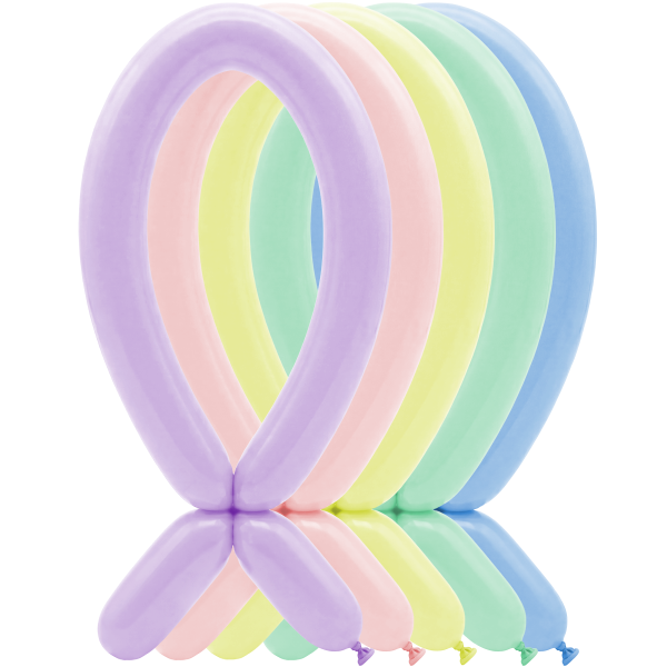 Modellierballons - Pastel Matte Assortment- 260S / 100Stck