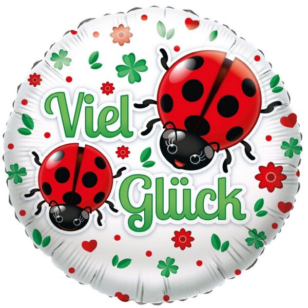 Folienballon - Motiv Viel Glück  - S - 43 cm / 0,02...