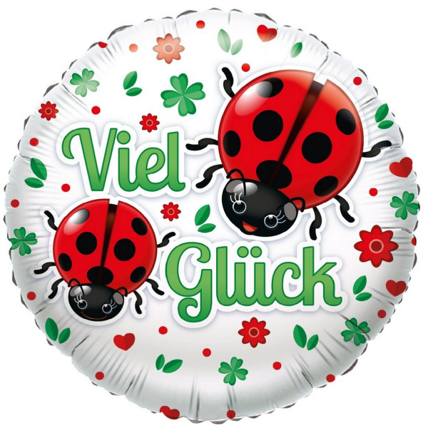 Folienballon - Motiv Viel Glück  - S - 43 cm / 0,02...