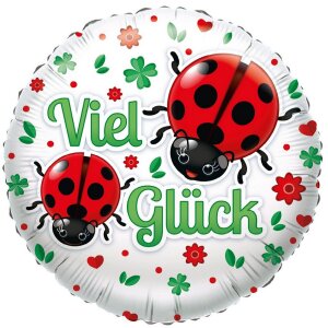 Folienballon - Motiv Viel Gl&uuml;ck  - S - 43 cm / 0,02...