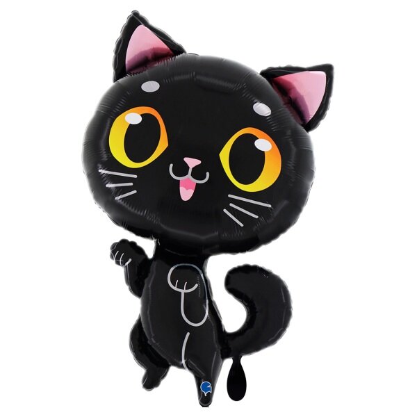 Folienballon - Figur Katze schwarz II - XL - 74 cm / 0,05...