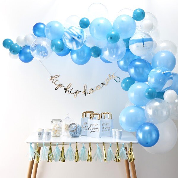 Ballongirlande - Organic - Blau (4m)