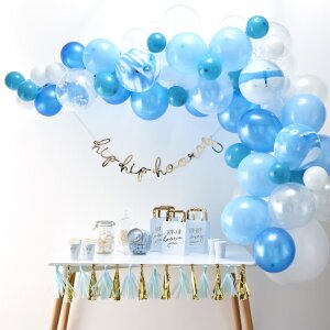 Ballongirlande - Organic - Blau (4m)